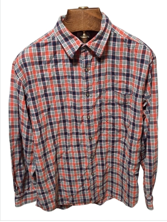 J. Crew Other - Vintage J Crew Oarsman Red Plaid Flannel Button Shirt Size Large